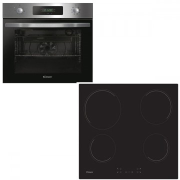 Candy FIDCP X625 L + CH64CCB/4U2 Φούρνος άνω Πάγκου 70lt με Κεραμικές Εστίες Π59.5εκ. Inox